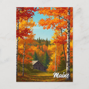 Cartão Postal Fall Foilage Maine Viagem