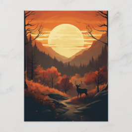 Cartão Postal Fall Moon