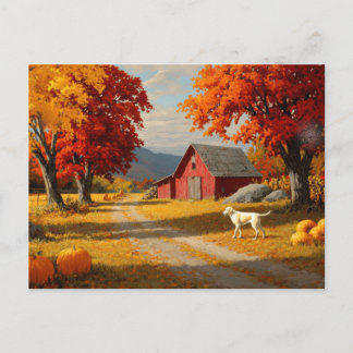 Cartão Postal Fall Nature Scene Autumn Fall Leaves Landscape