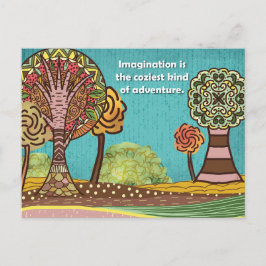 Cartão Postal Fall Snail Mail Postcard Set | Hand-Drawn Autumn D