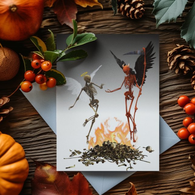Cartão Postal Fallen Angel Demon Devil Halloween (Criador carregado)