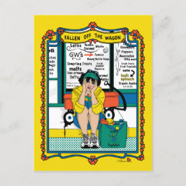 Cartão Postal Fallen Off The Wagon_B_ Postcard