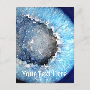 Cartão Postal Falln Blue Crystal Geode