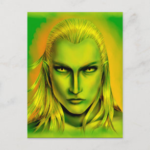 Cartão Postal Falln Male Forest Elf