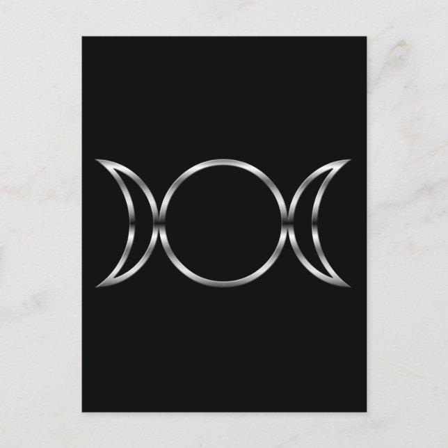 Cartão Postal Falln Pagan Triple Goddese Symbol (Frente)