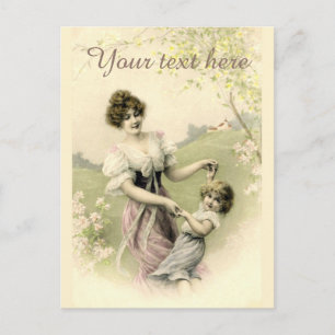 Cartão Postal Falln Victorian Primavera Dance