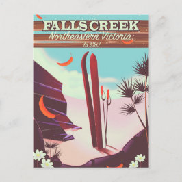 Cartão Postal Falls Creek, Nordeste da Austrália Cartaz de esqui