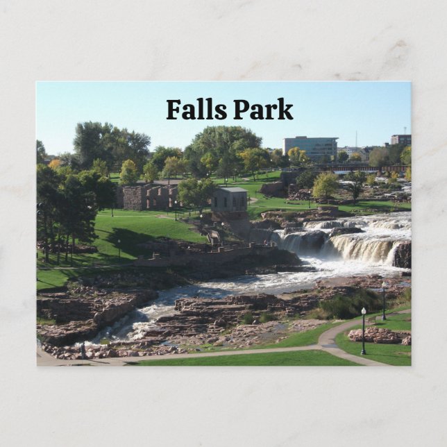 Cartão Postal Falls Park, Sioux Falls, Dakota do Sul (Frente)