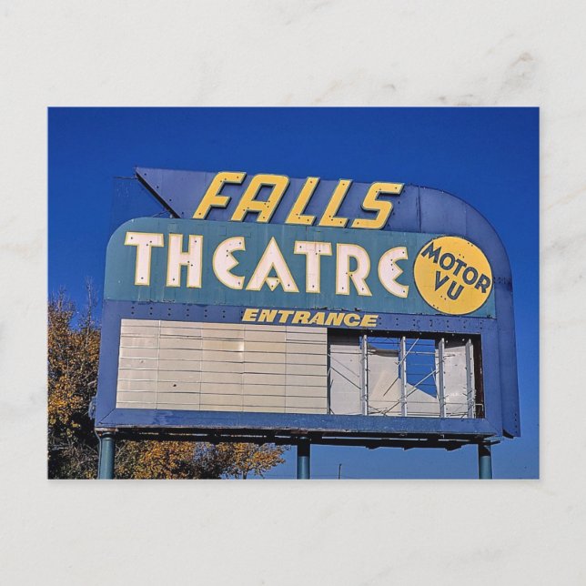Cartão Postal Falls Theater, Excelentes Falls, Montana (Frente)
