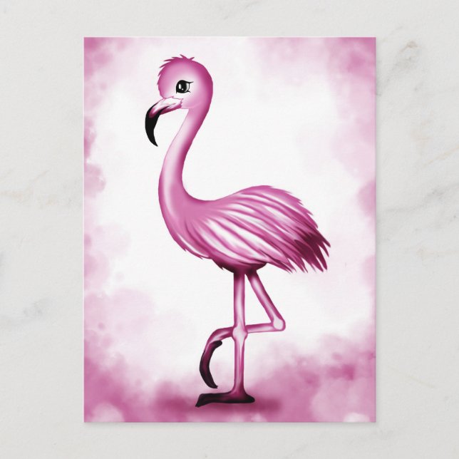 Cartão Postal Falmingo bonito (Frente)
