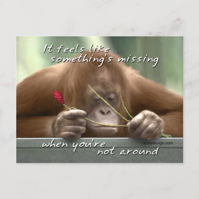 Cartão Postal Faltando você (Frente)