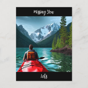 Cartão Postal Faltando você   Mantendo em contato o caiaque cons