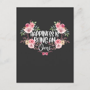 Cartão Postal Família Avó Felicidade Omi Vovó Flor