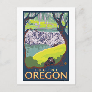 Cartão Postal Família Beaver - Eugene, Oregon