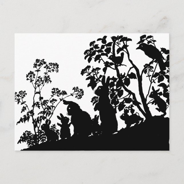 Cartão Postal Família Bunny (Frente)