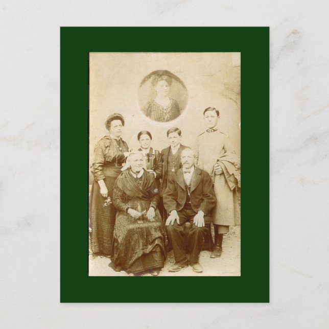 Cartão Postal família da mamãe (Frente)