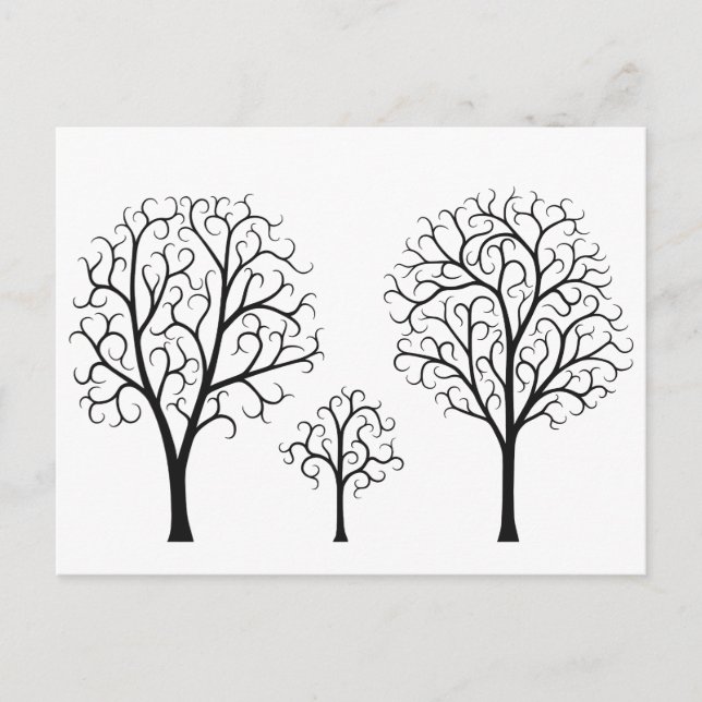 Cartão Postal Família de árvores (Frente)