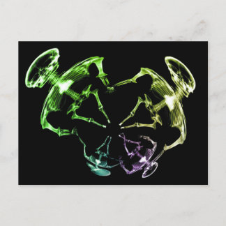 Cartão Postal Família de esqueleto de raios X 4