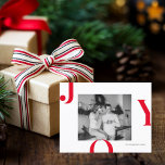 Cartão Postal Família de Fotos de Natal | Alegria Vermelha<br><div class="desc">Família de Fotos de Natal | Alegria Vermelha</div>