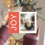Cartão Postal Família de Fotos de Natal | Feriado de Joy Laranja<br><div class="desc">Família de Fotos de Natal | Feriado de Joy Laranja</div>