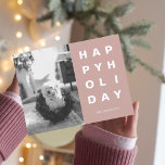 Cartão Postal Família de Fotos de Natal | Feriados Felizes Rosa<br><div class="desc">Família de Fotos de Natal | Feriados Felizes Rosa</div>