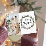 Cartão Postal Família de fotos | Feliz Natal Pinheiros Postca<br><div class="desc">Família de fotos | Pinheiros de Natal Feliz</div>