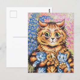 Cartão Postal Família de Gatos | Louis Wain |