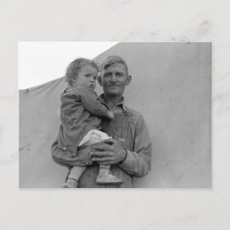 Cartão Postal Família de Migrantes Durante a Colheita de Ervilha