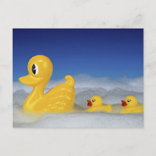 Cartão Postal Família de Pato de Borracha