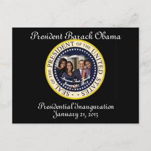 Cartão Postal FAMÍLIA DO PRESIDENTE OBAMA 2013 Inauguração