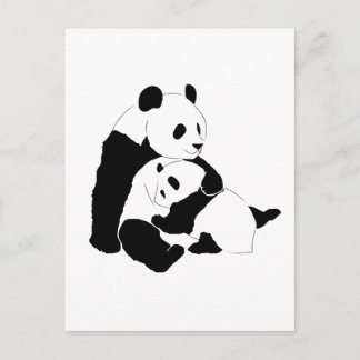 Cartão Postal Família Panda