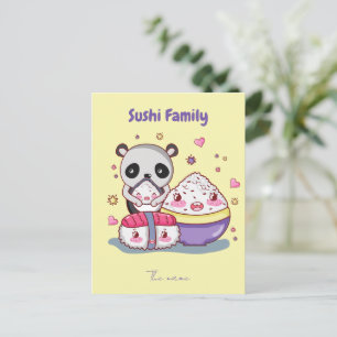Cartão Postal Família Sushi