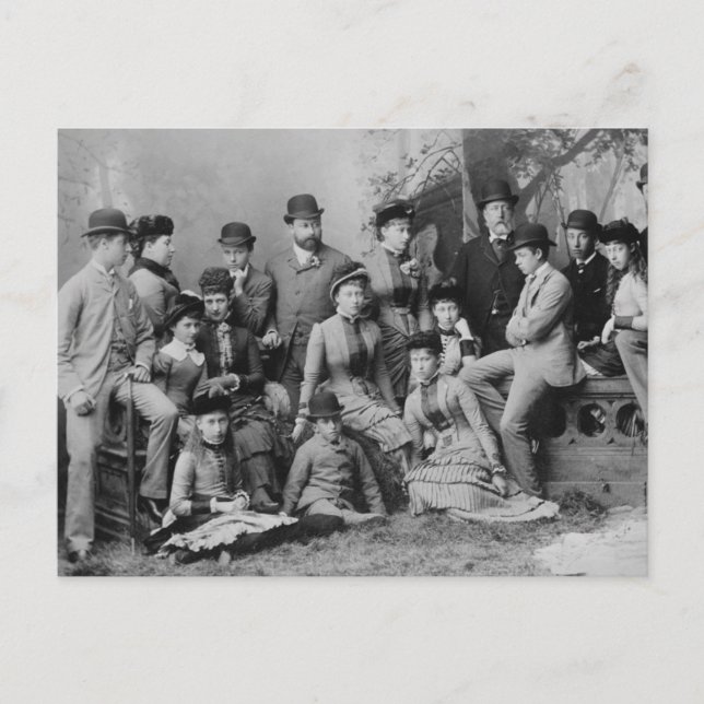 Cartão Postal Família Tsarina Alexandra Hesse Inglaterra Rússia  (Frente)