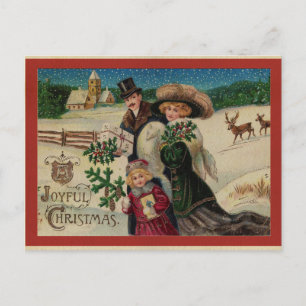 Cartão Postal Família Vitoriana de Natal