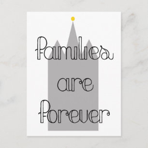 Cartão Postal famílias são eternamente templo de lds mórmon