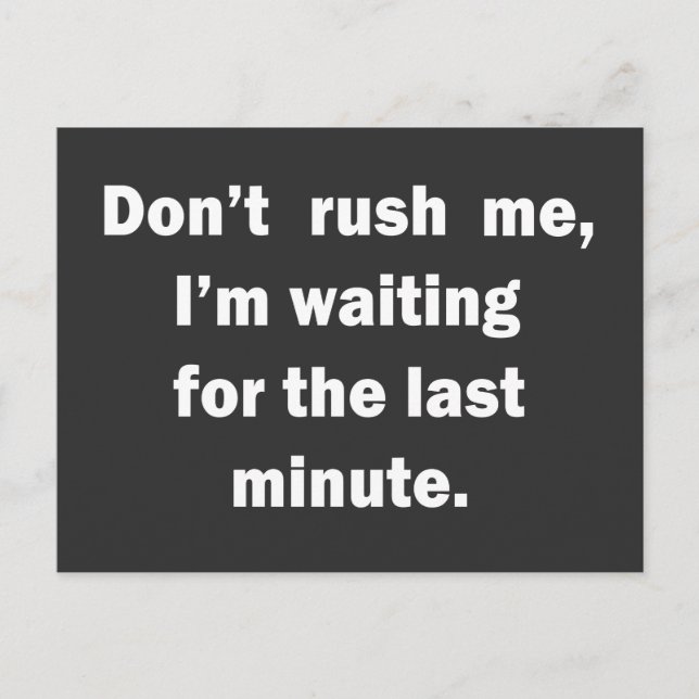 Cartão Postal Famosa citação sarcástica engraçada (Frente)