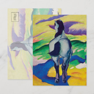 Cartão Postal Famosa pintura do Cavalo Azul II por Franz Marc
