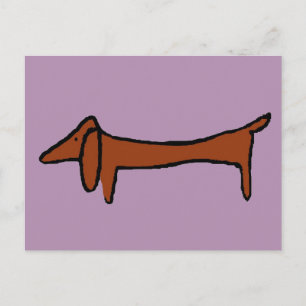 Cartão Postal Famoso Abstrato Dachshund