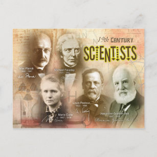Cartão Postal Famosos Cientistas do século XIX