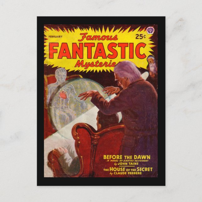 Cartão Postal Famous Fantastic Mysteries 07-02_Pulp Art (Frente)