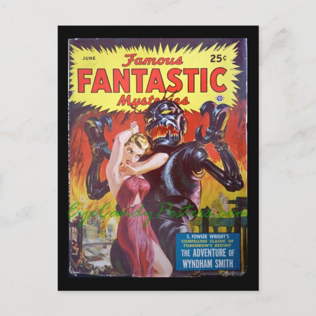 Cartão Postal Famous Fantastic Mysteries 13_Pulp Art (Frente)