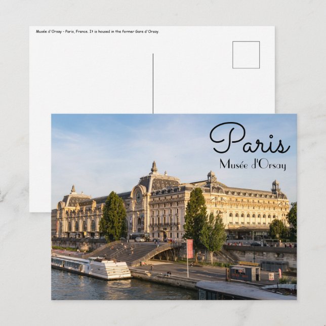 Cartão Postal Famous Musée d'Orsay - Paris, França, Europa (Frente/Verso)