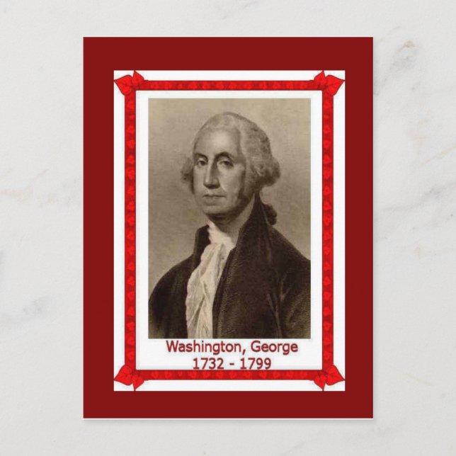 Cartão Postal Famous pessoas, George Washington 1732 - 1739 (Frente)