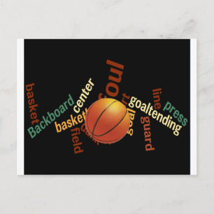 Cartão Postal Fanáticos pelo esporte no basquetebol Hoops (basqu