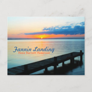 Cartão Postal Fannin Landing Pier em Sunset - Reservatório de B