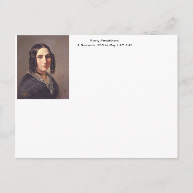 Cartão Postal Fanny Mendelssohn, 1842 (Frente)