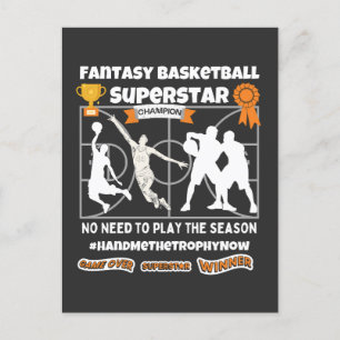 Cartão Postal Fantasia, basquete, superstar game