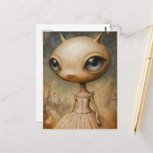 Cartão Postal Fantasia de Alien Adorável