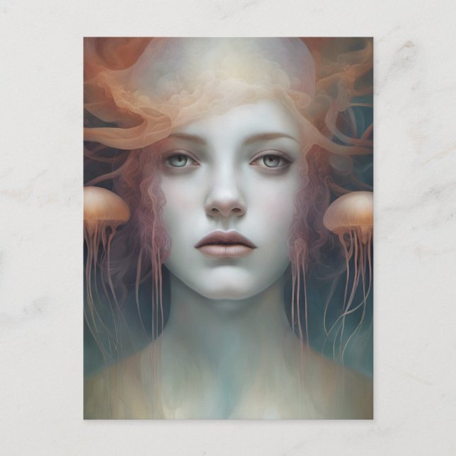 Cartão Postal Fantasia de Mulher-Gato (Frente)