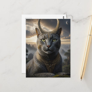 Cartão Postal Fantasia do Deus Gato